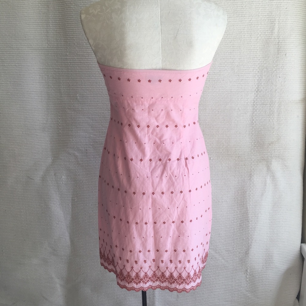 Vintage 90s S/M Easter Barbie Designer Strapless Boho Princess Dress - Picture 4 of 8